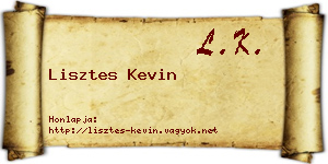 Lisztes Kevin névjegykártya